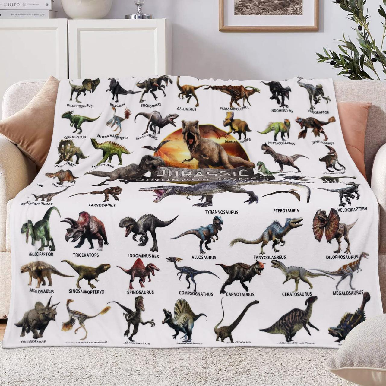 Світ Юрського періоду Покривало з динозаврами Dinosaur Blanket, фото 1