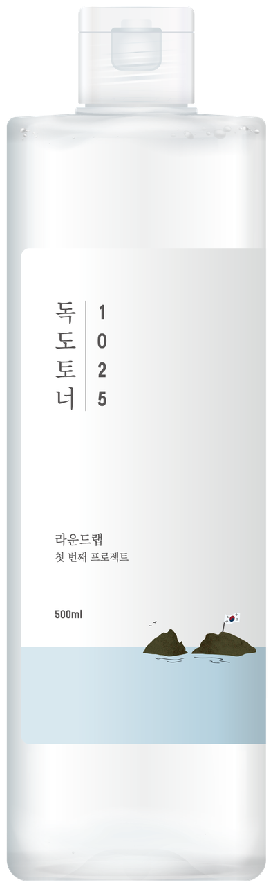 ROUND LAB 1025 Dokdo Toner 500 ml - Зволожуючий тонер з ефектом легкого пілінгу