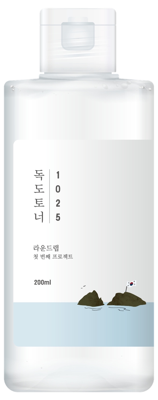 ROUND LAB 1025 Dokdo Toner 200 ml - Зволожуючий тонер з ефектом легкого пілінгу
