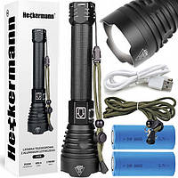 Потужний тактичний світлодіодний ліхтар ZOOM USB XHP90 5000 мАч XHP90 З ПЕРЕЗАРЯДКОЮ + ПІДВІСКА