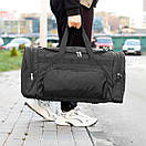 Дорожня сумка чоловіча спортивна biz чорна містка для тренувань у залі та подорожей на 60 литров, фото 3