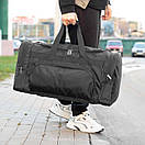 Дорожня сумка чоловіча спортивна biz чорна містка для тренувань у залі та подорожей на 60 литров, фото 5