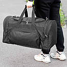 Дорожня сумка чоловіча спортивна biz чорна містка для тренувань у залі та подорожей на 60 литров, фото 4