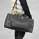 Дорожня сумка чоловіча спортивна biz чорна містка для тренувань у залі та подорожей на 60 литров, фото 7