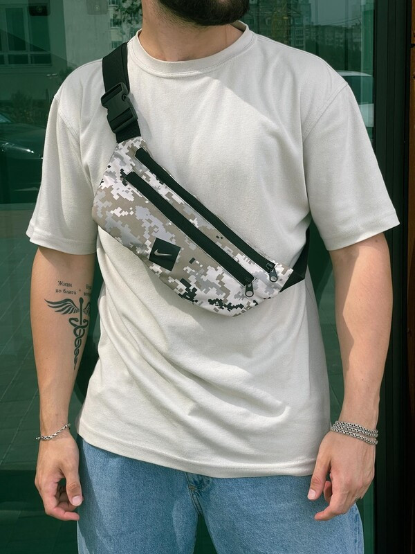 Бананка Intruder на 2 відділення камуфляжна кольору хакі, фото 1