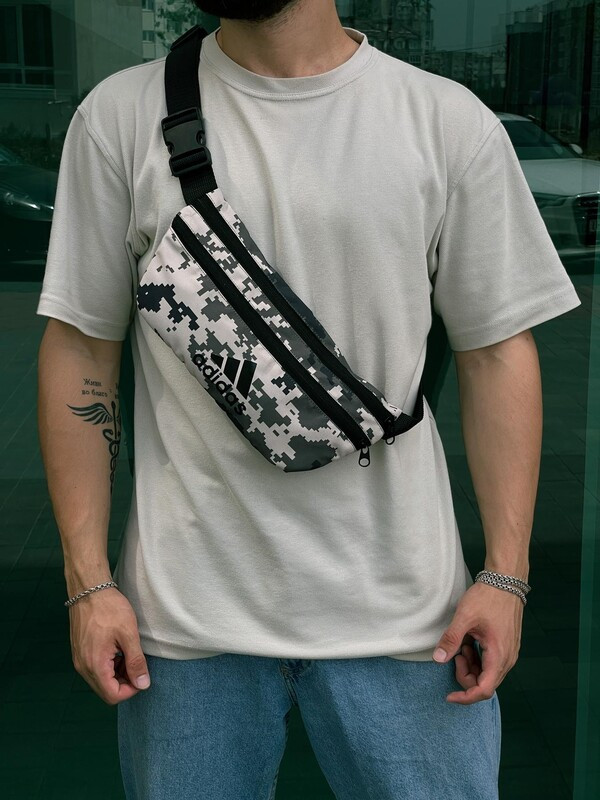 Бананка Intruder тканинна в стилі мілітарі темно-сіра, фото 1