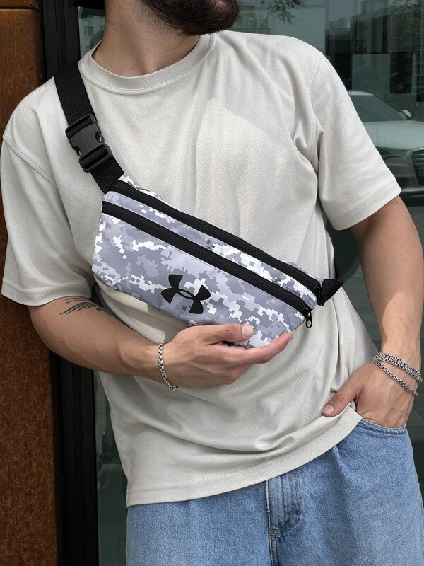 Бананка Intruder тканинна камуфляжна сірого кольору, фото 1