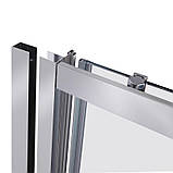 Душевая дверь в нишу Qtap Taurus CRM2012-13.C6 120-130x185 см, стекло Clear 6 мм, покрытие CalcLess, фото 3