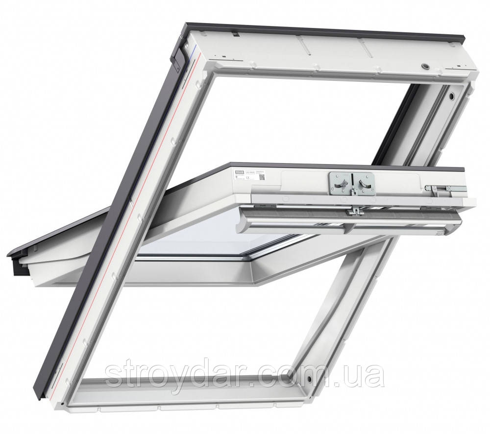 Мансардне вікно VeluxМансардне вікно Velux GLP 0073B "Вологос GLP 0073B "Вологі" біле пластикове 66X118