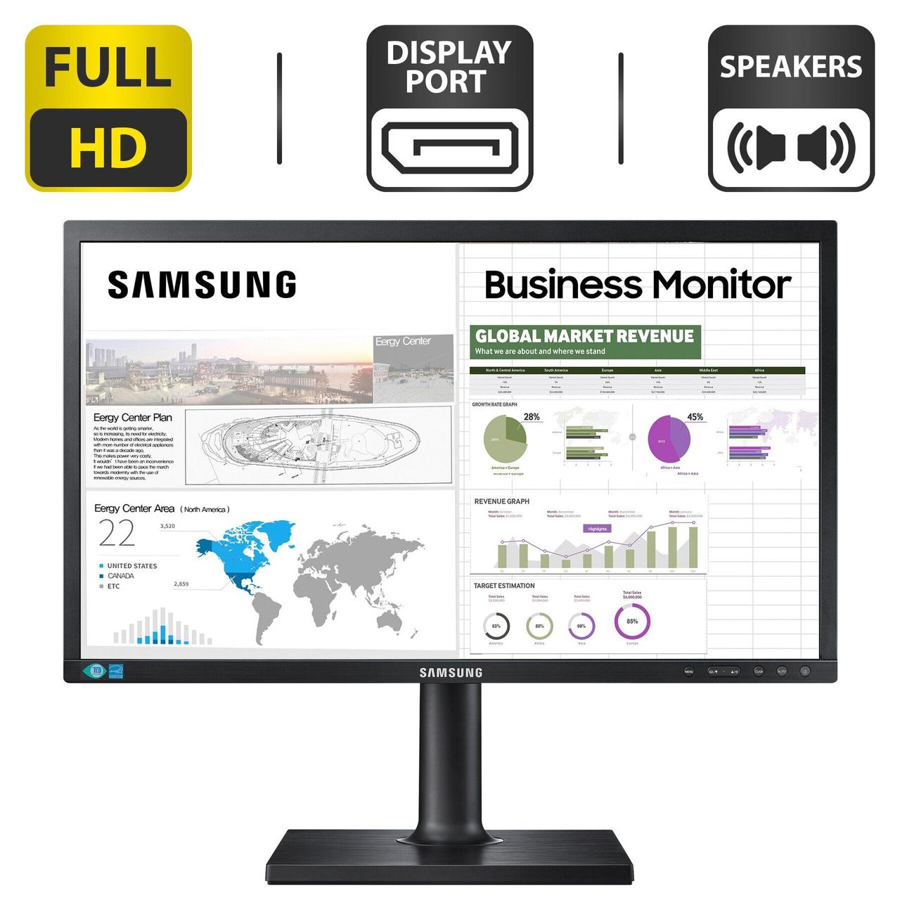 Монитор Samsung LS24E65UPLX/CI / 23.6" (1920x1080) PLS / VGA, HDMI ...