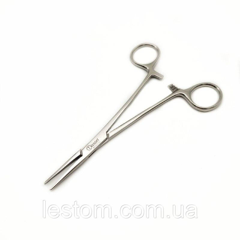 Затискач по Leriche, прямий Tisson Medical.  Довжина 15 cм