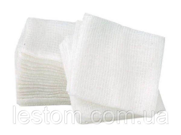 Серветки марлеві медичні нестерильні (8 шарів) 7,5 см х 7,5 см, 100 шт, Білосніжка