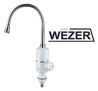 Электрический проточный водонагреватель для кухни WEZER гибкий гусак без экрана SDR-F05