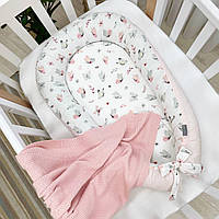 Кокон гнездо для новорожденных для сна Baby Dream Бабочка топ