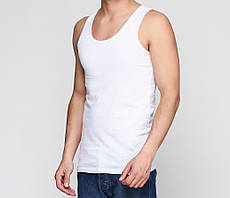 Майка чоловіча однотонна від турецького виробника М Л ХЛ 2ХЛ 3ХЛ БІЛИЙ ЧОРНИЙ МЕЛАНЖ