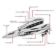Мультиінструмент 165 мм, 12 в 1 з чохлом. INTERTOOL HT-0540, фото 10
