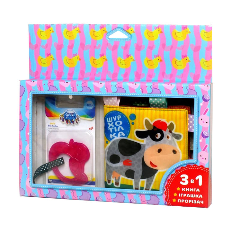 М'яка книжка-шуршалка "Коровка" Книжковий хмарочос з прорізувачем, 403754