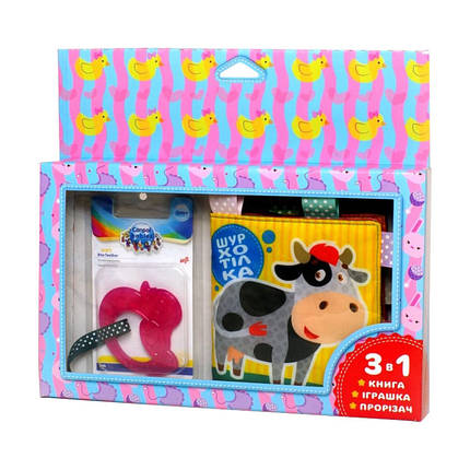М'яка книжка-шуршалка "Коровка" Книжковий хмарочос з прорізувачем, 403754, фото 1