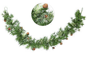 Гірлянда з ялинових гілок 182 см для новорічного декору.