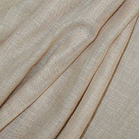 Тюль натуральный Лен Кисея Миконос Бежевый (Испания) | Ткань тюль льняная
