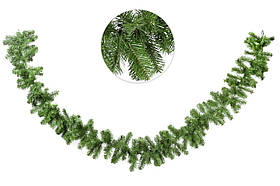 Новорічна хвойна гірлянда 274*25 см штучна