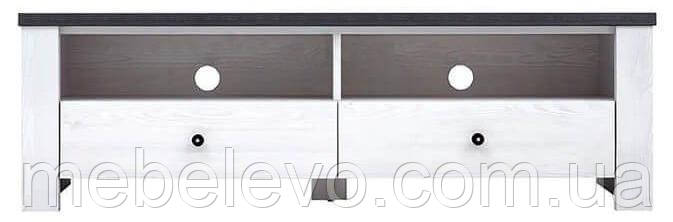 Тумба під телевізор Амстердам (Антверпен II) РТВ 2S БРВ 480x1370x410vмм ясен сніговий + дуб морений