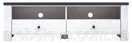 Тумба під телевізор Амстердам (Антверпен II) РТВ 2S БРВ 480x1370x410vмм ясен сніговий + дуб морений, фото 1