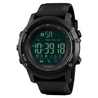 Водонепроницаемые цифровые умные часы Skmei 1321 All Black Smart Watch