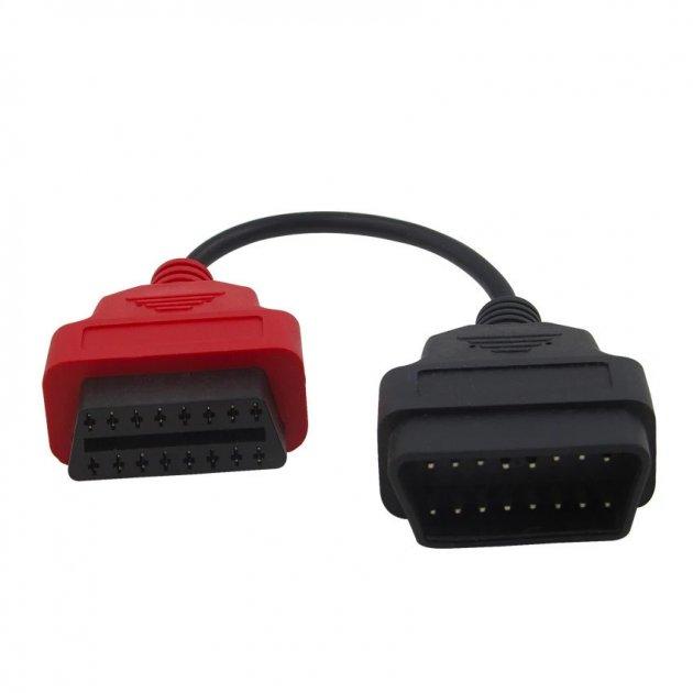 Кабель перехідник для діагностики OBD2 Jeep Chrysler Dodge FIAT LANCIA Червоний  1 шт.