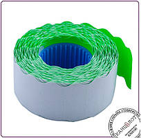 Цінник 26*12мм (1000шт, 12м), фігурний, внутрішня намотка, зелений