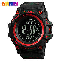 Водонепроникний тактичний смарт годинник з компасом Skmei 1356RD Black-Red + Compass