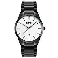 Роскошные деловые кварцевые часы Skmei 9140BKWT Black-White
