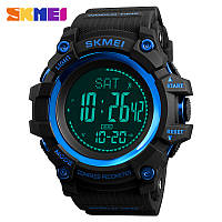 Водонепроницаемые смарт часы с компасом Skmei 1356BU Black-Blue Compass