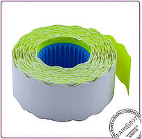 Цінник 26*12мм (1000шт, 12м), фігурний, внутрішня намотка, жовтий