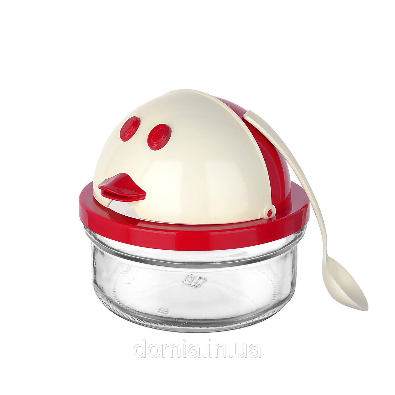 Цукорниця "Duck" скляна з ложкою (11,8*11,4 см) 0,415 л, КС-301, TITIZ Plastik, Туреччина
