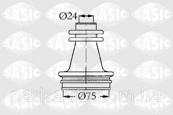 Пыльник полуоси Renault 18 20 21 25 30 Espace Fuego Trafic SASIC 4003416 - фото 1 - id-p44823050