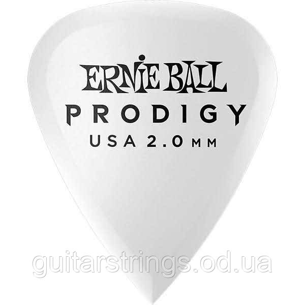 Медіатор Ernie Ball 9202 Prodigy Delrin White Standard 2.00 mm, фото 1