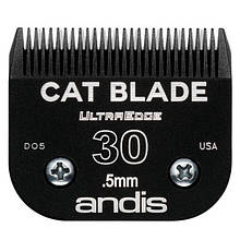 Ніж для стриження котів Andis Ultra Edge Cat Blade Black #30 — 0,5 мм (AN 19982)