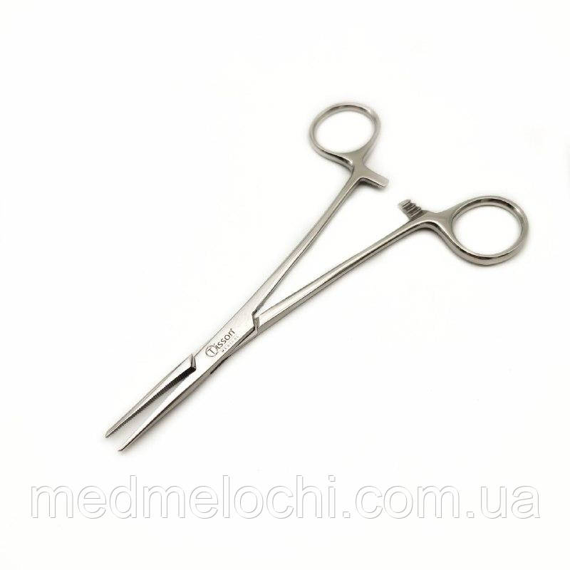 Затискач по Leriche, прямий Tisson Medical.  Довжина 15 cм