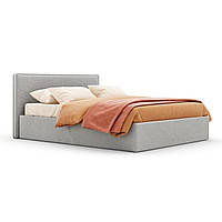 Дитячі та підліткові ліжка MeBelle PLAINE 120 х 200 см з м'якою спинкою, світло-сірий велюр, рогожка