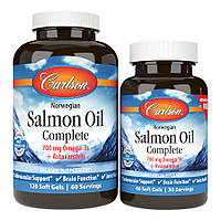 Жирные кислоты Carlson Labs Salmon Oil Complete, 120+60 капсул