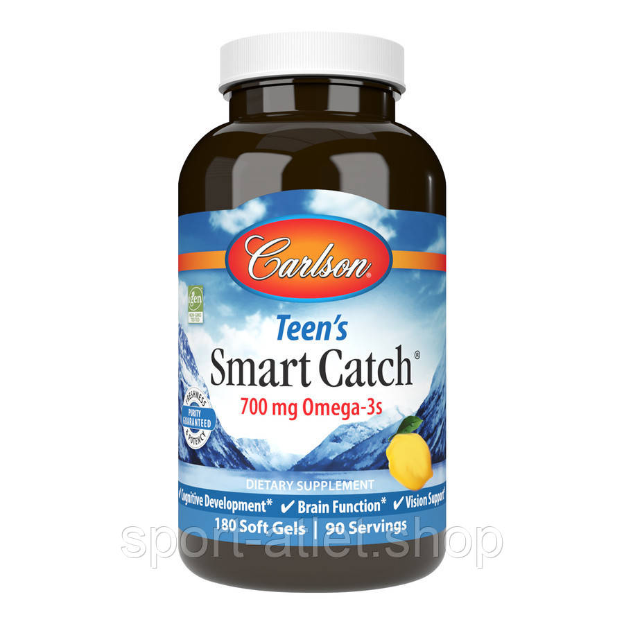 Жирні кислоти Carlson Labs Smart Catch Teen's, 180 капсул, фото 1