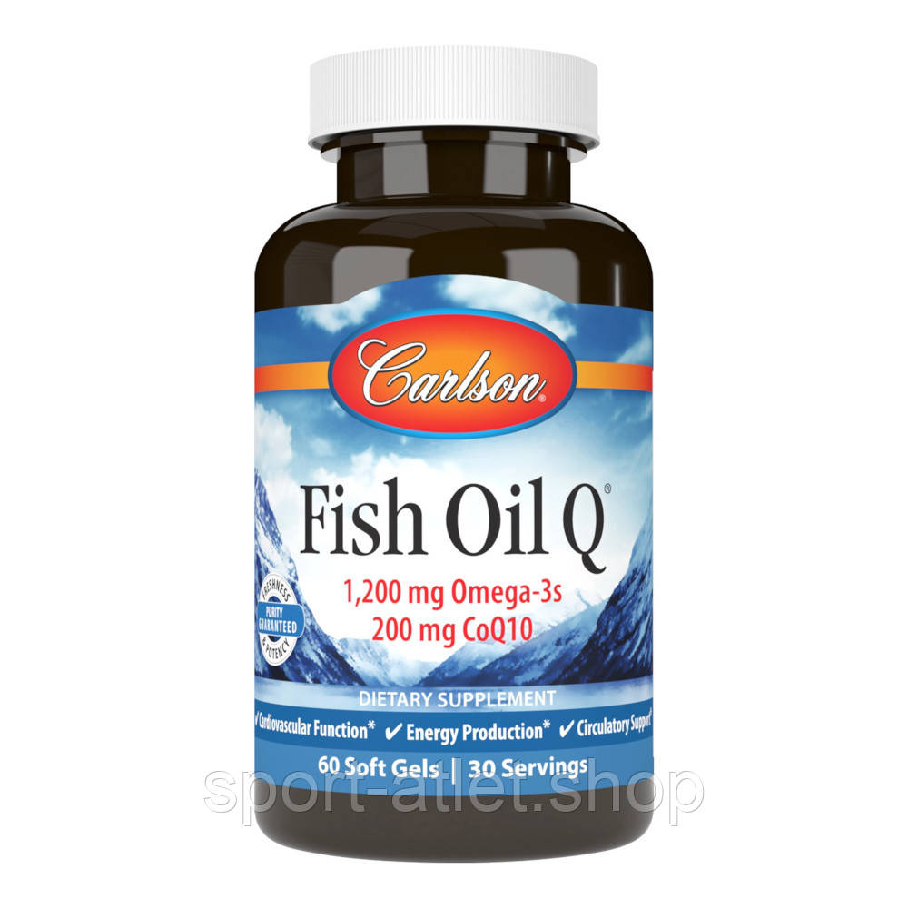 Жирні кислоти Carlson Labs Fish Oil Q, 60 капсул, фото 1