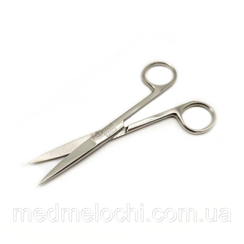Операційні ножиці гострокінцеві, прямі Tisson Medical. Довжина 14 см, фото 1