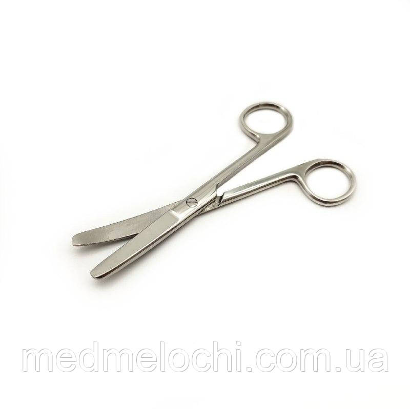 Операційні ножиці тупокінцеві, зігнуті Tisson Medical. Довжина 14 см, фото 1