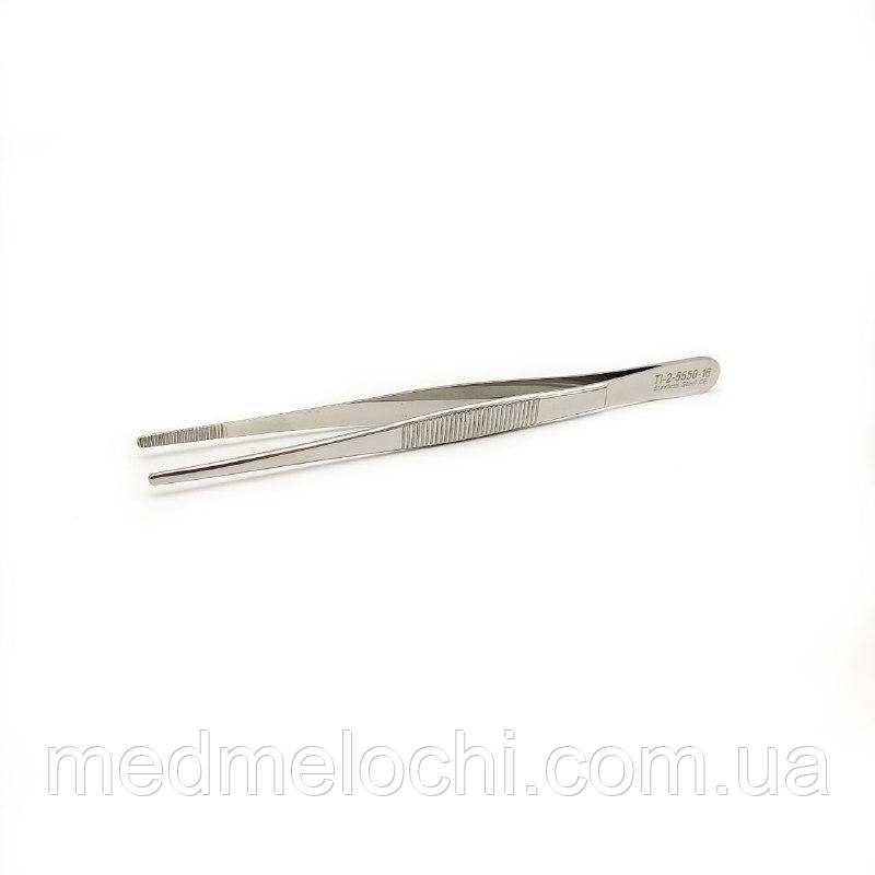 Пінцет анатомічний Tisson Medical. Довжина 16 см, фото 1