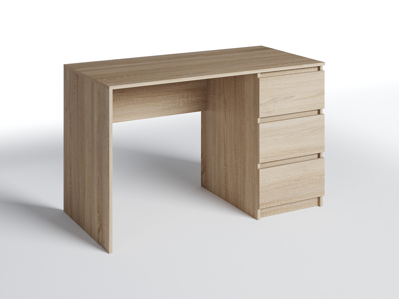 Стол письменный Дуб сонома с тумбой без ручек, цена 2899 ₴: купить на ...