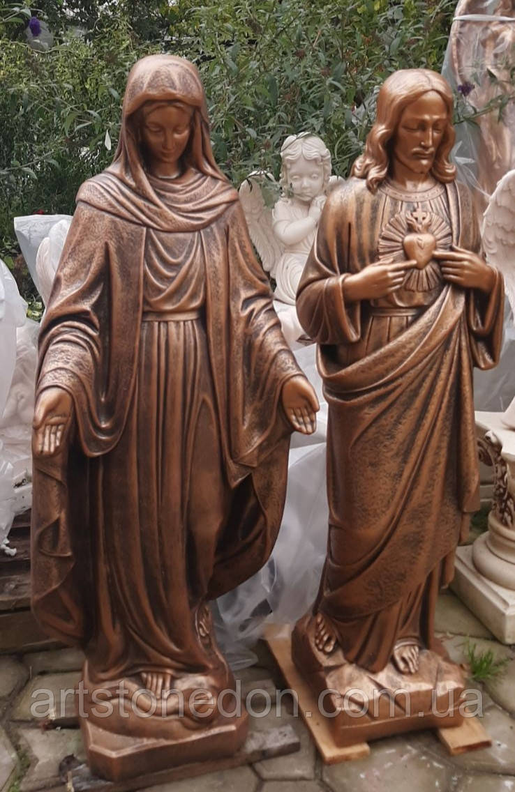 Скульптури Матері Божої і Ісуса Христа 120 см вібробетон