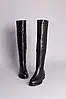 Жіночі демісезонні Ботфорти ShoesBand Чорні натуральні шкіряні на низькому ходу всередині байка 38 (24,5 см), фото 8