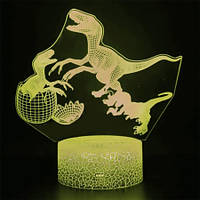 3D Світильник сенсорний Сім'я динозаврів 15952-3-15